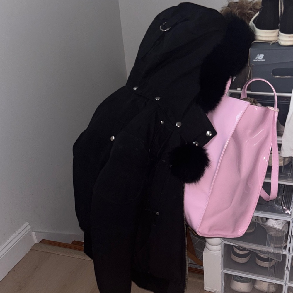 Moose Knuckles Black Fur-Trimmed Ski Jacket
